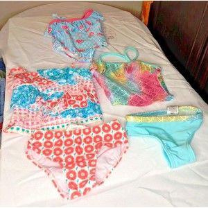 Lot of 3 Girls Bathing Swim Suits Size - 18M / 18 Months - NWOT / EUC